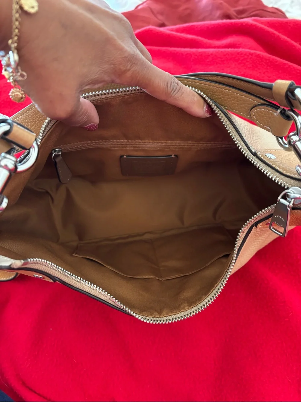 Coach CH508 Pebbled Leather Hobo Bag